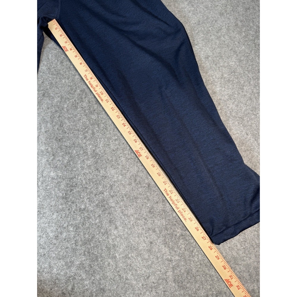 AND1 Mens XL Tech Fleece Sweatpants Navy Blue Joggers Zip Pocket Adjustable Hem - Picture 7 of 11